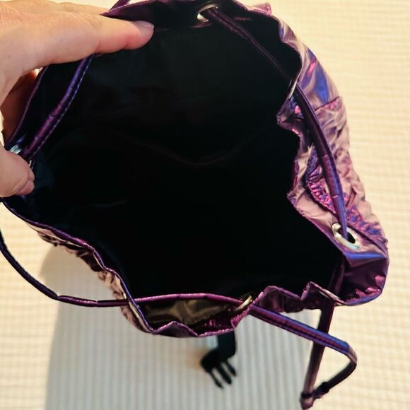 Madden Girl purple parachute, ruched backpack. - Picture 6 of 9